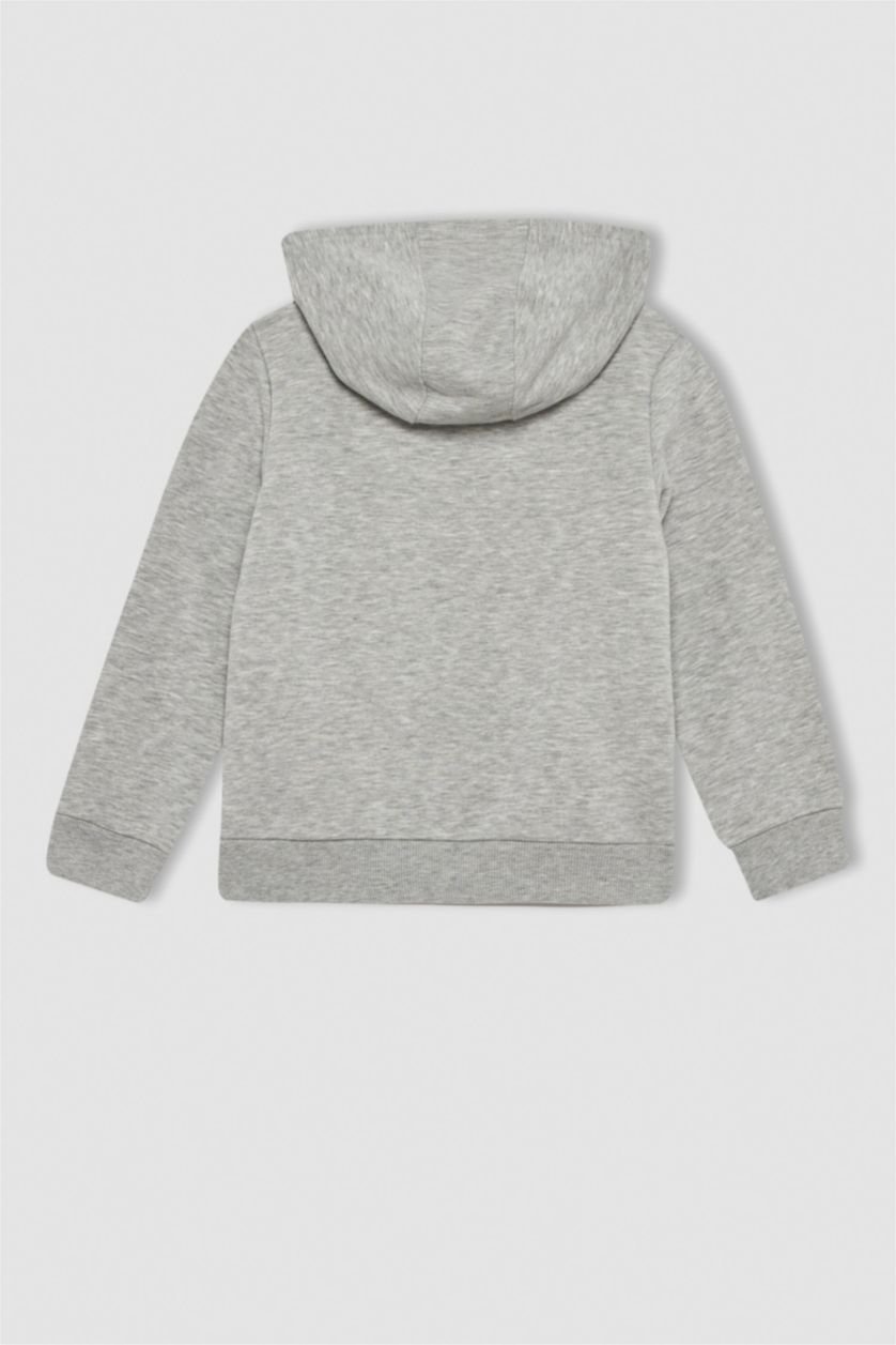 أولادي ميلانج رمادي طقم ولادي بقصة عادية بأكمام طويلة - قطعتين