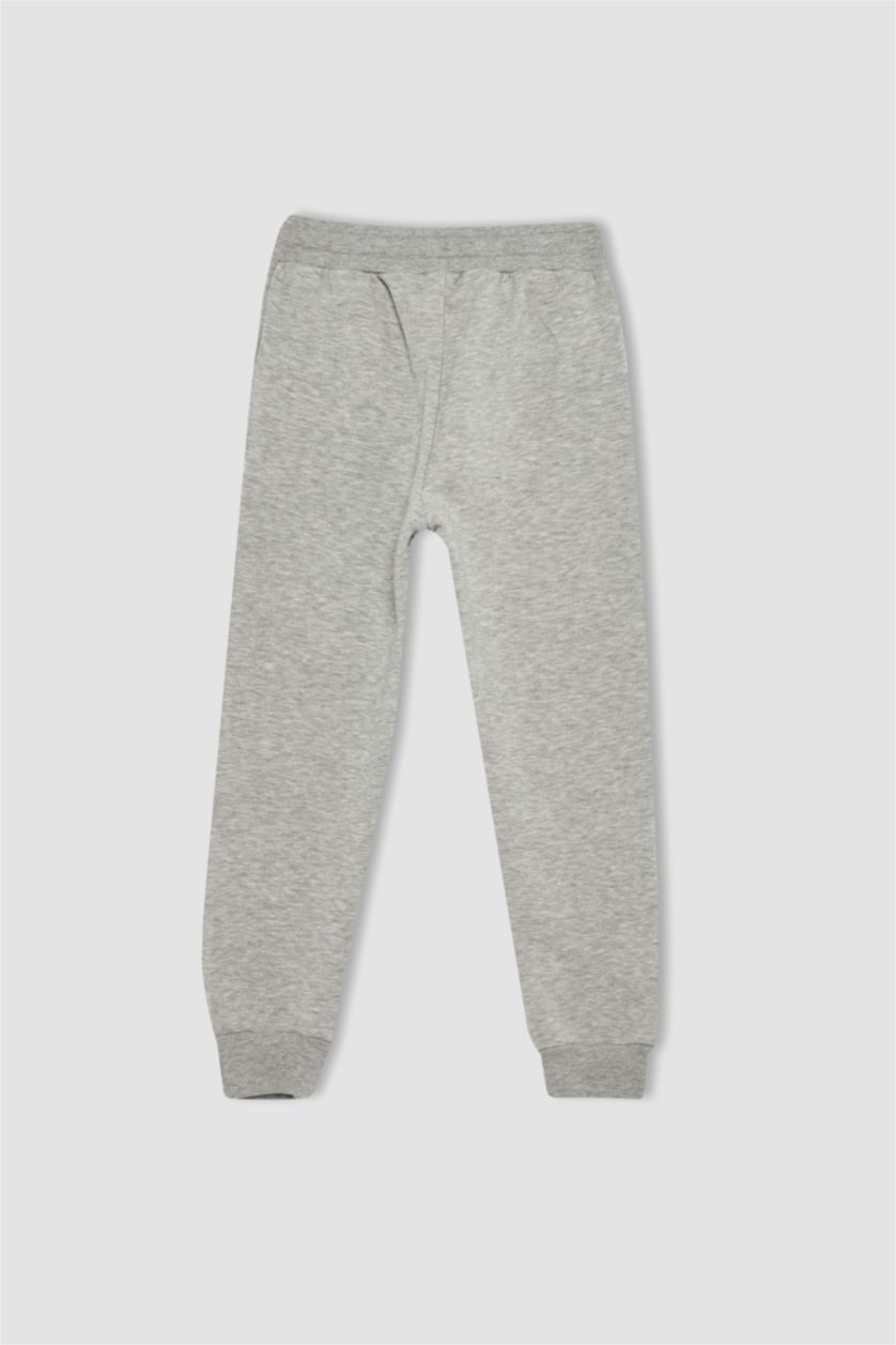 أولادي ميلانج رمادي طقم ولادي بقصة عادية بأكمام طويلة - قطعتين