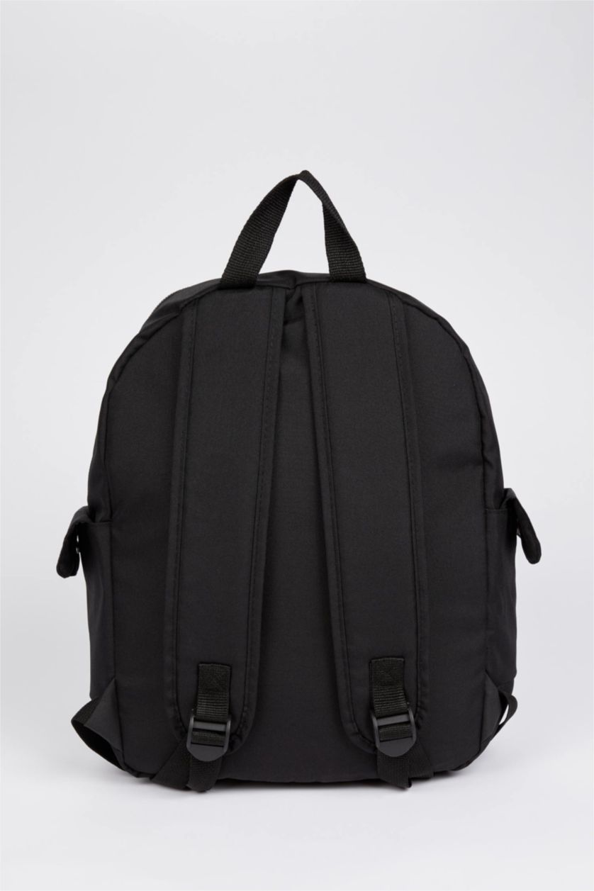 Kadın Siyah Unisex Kendini Onaran Su Geçirmez Baskılı Büyük Okul Sırt Çantası