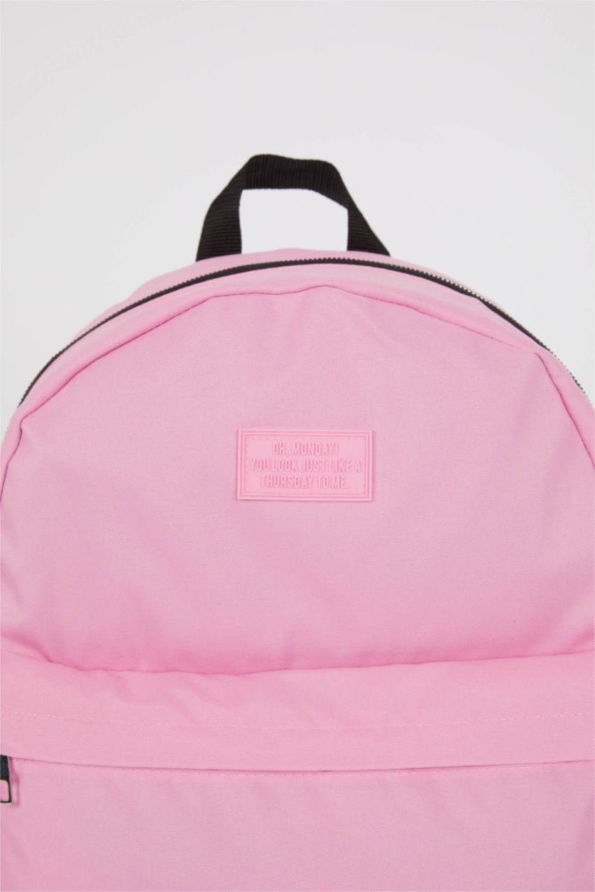 Женщины Розовый Рюкзак водоотталкивающий с принтом, Школьная коллекция