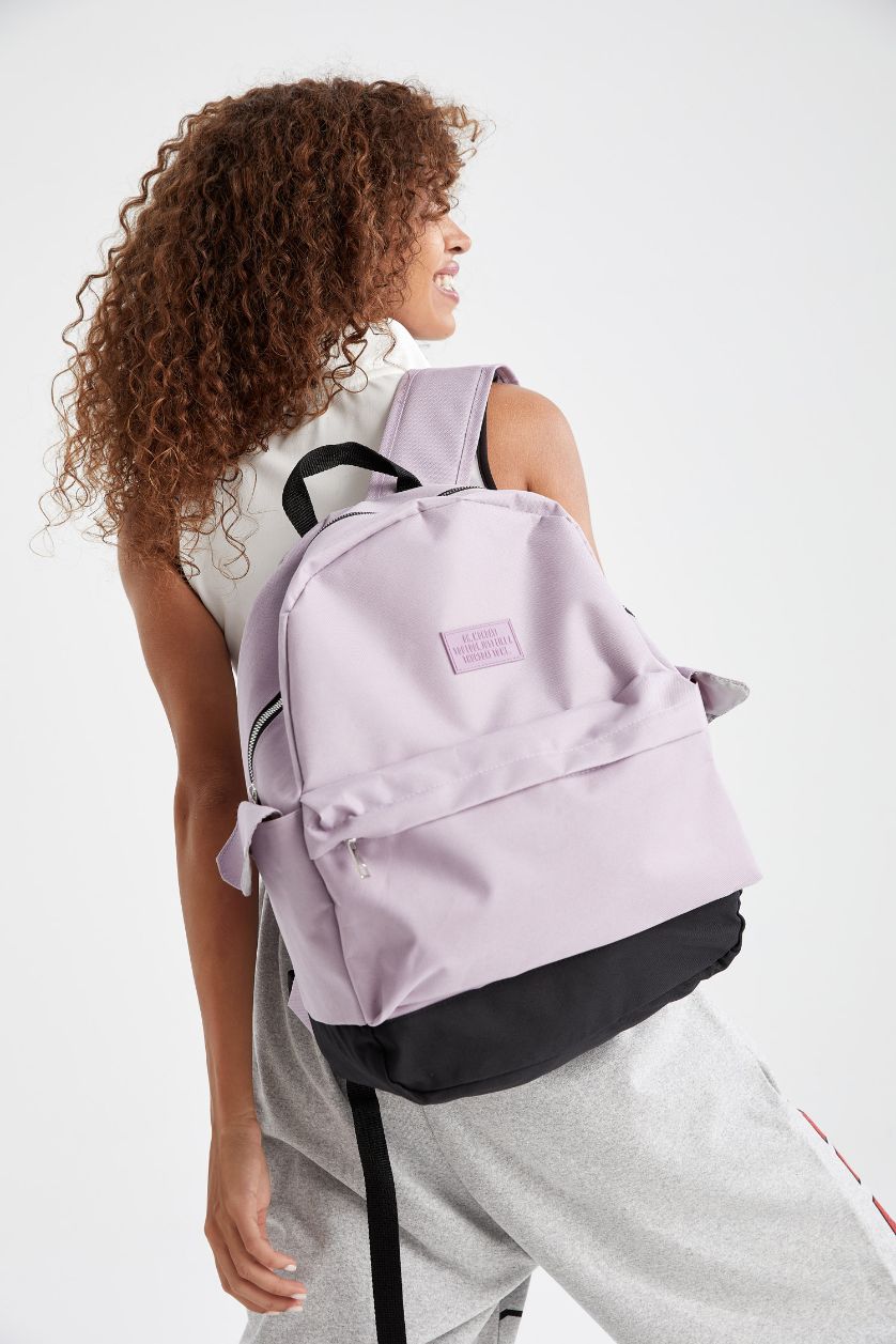 Женщины Сиреневый Рюкзак водоотталкивающий унисекс, Школьная коллекция