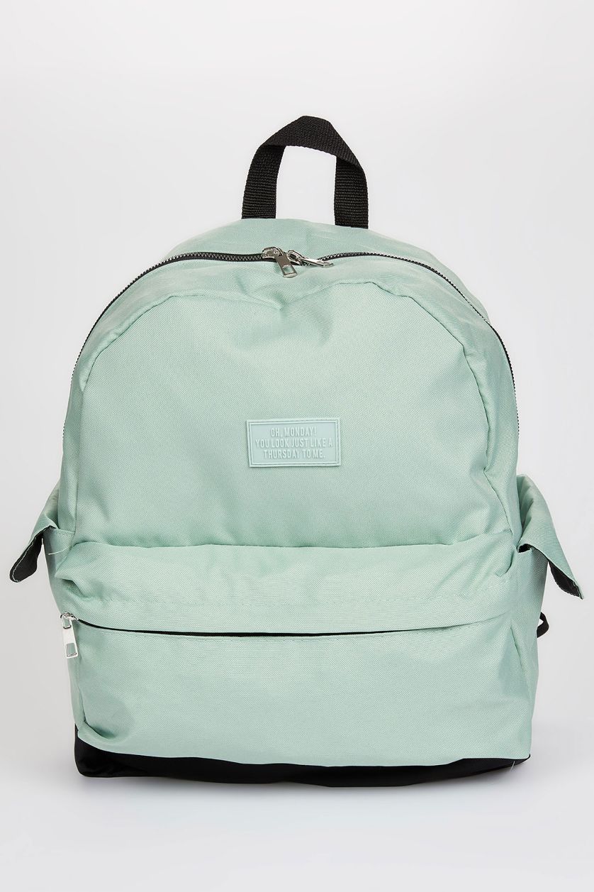Kadın Mint Unisex Kendini Onaran Su Geçirmez Baskılı Büyük Okul Sırt Çantası