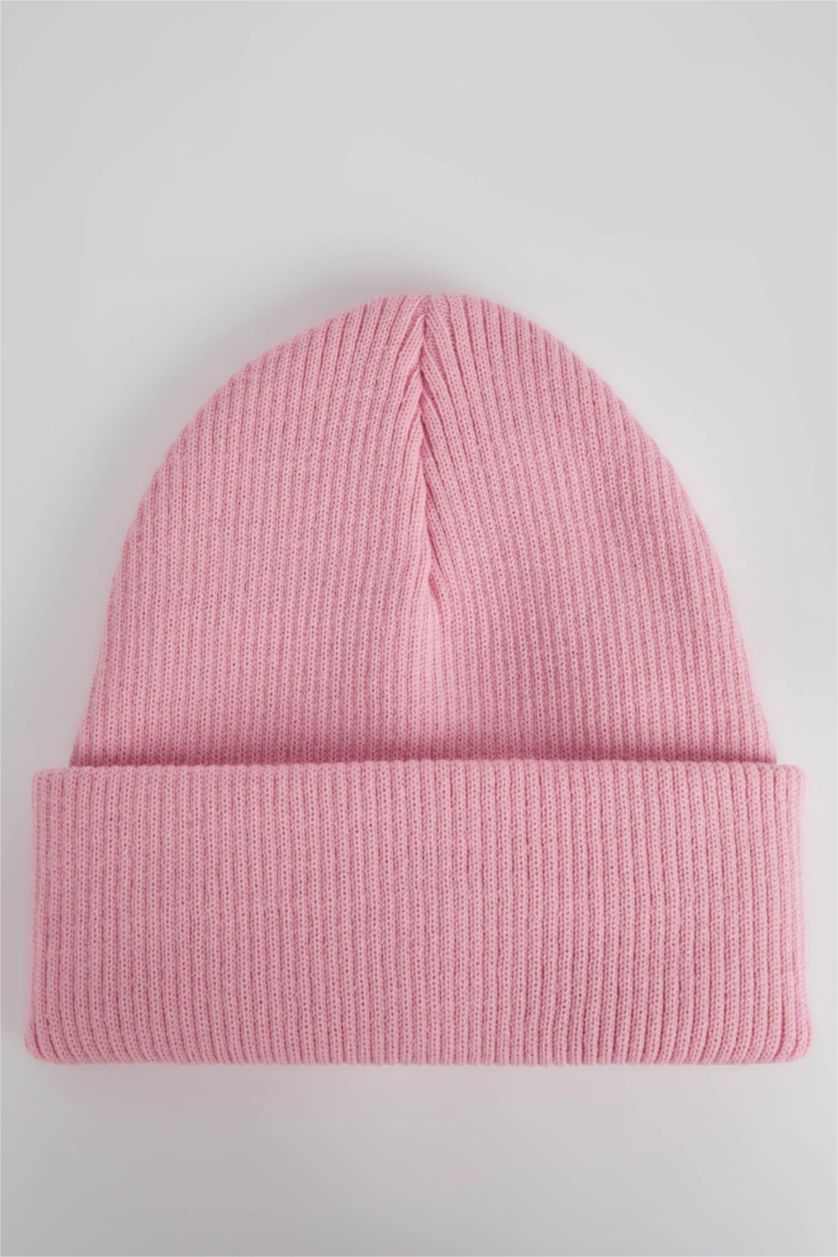 FILLES Rose Clair Bonnet d'hiver Basique Fille