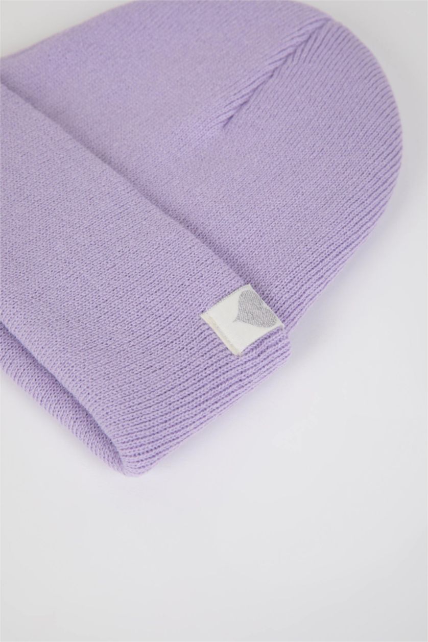 FILLES Violet Béret Basique Pour Fille
