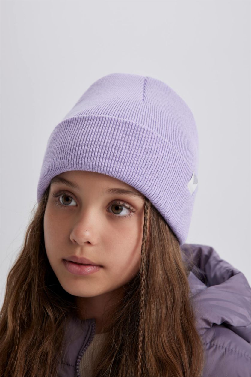 FILLES Violet Béret Basique Pour Fille