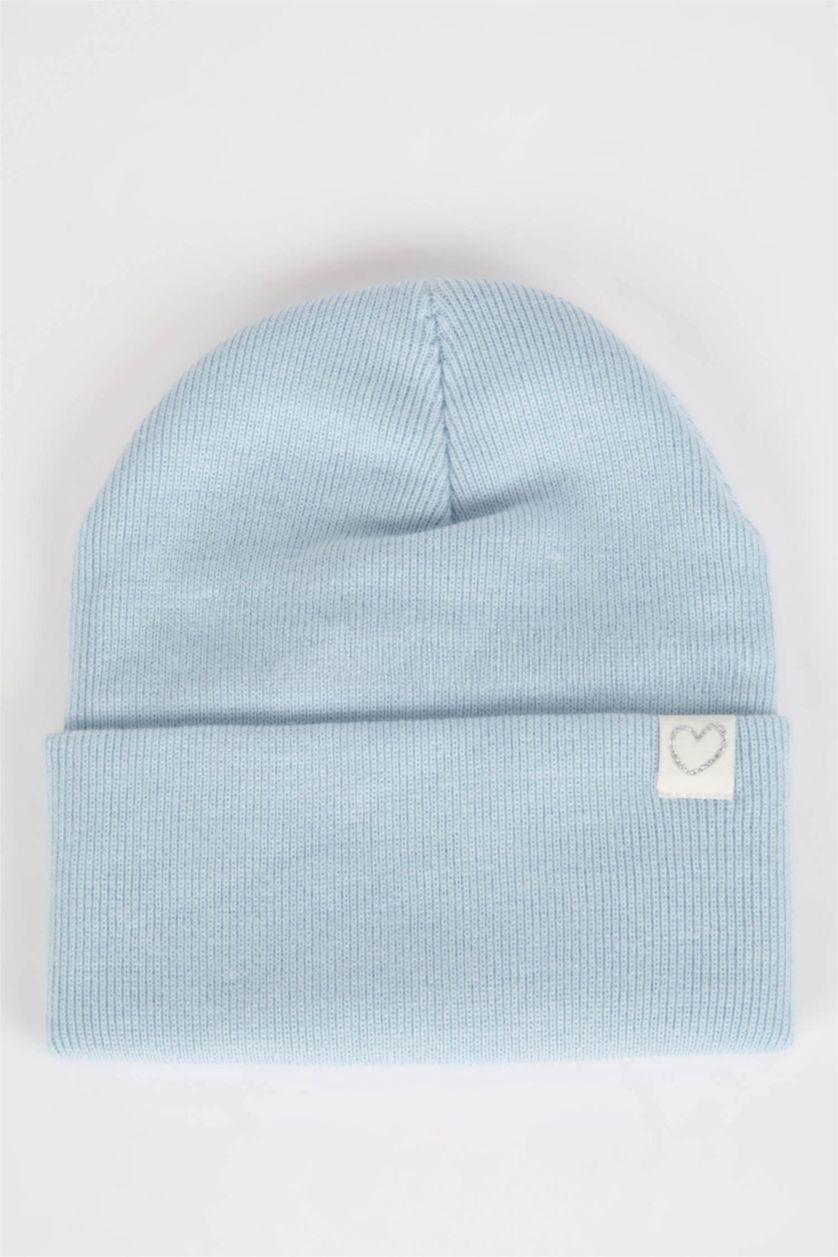 Kız Çocuk - Genç Kız Mavi Kız Çocuk Triko Bere