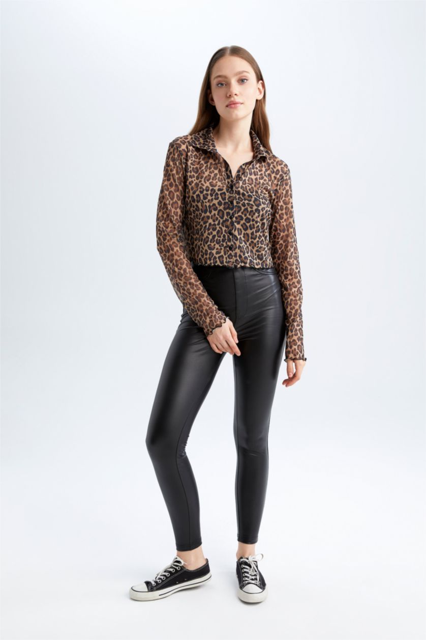 نساء أسود Normal Waist Leggings