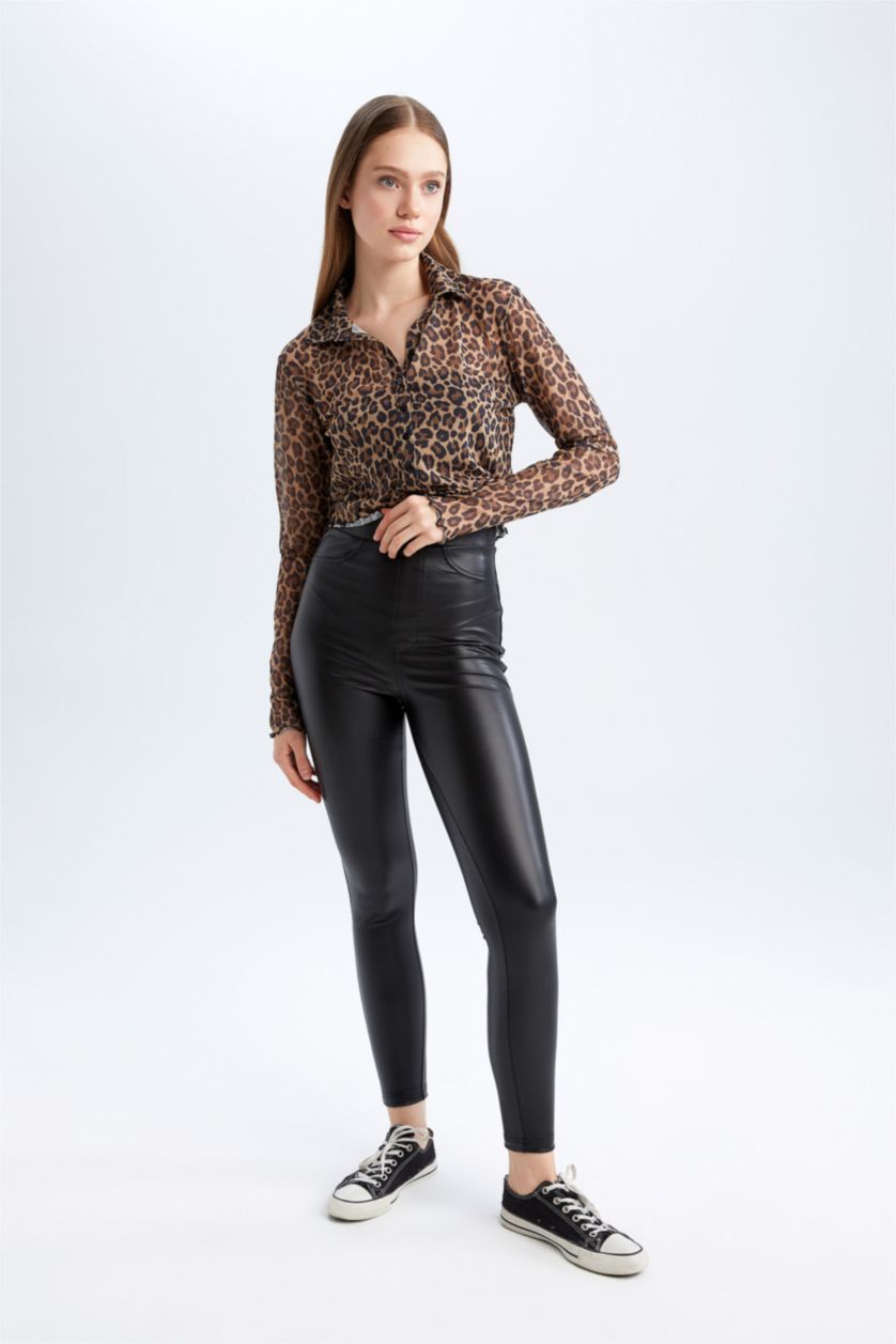 نساء أسود Normal Waist Leggings