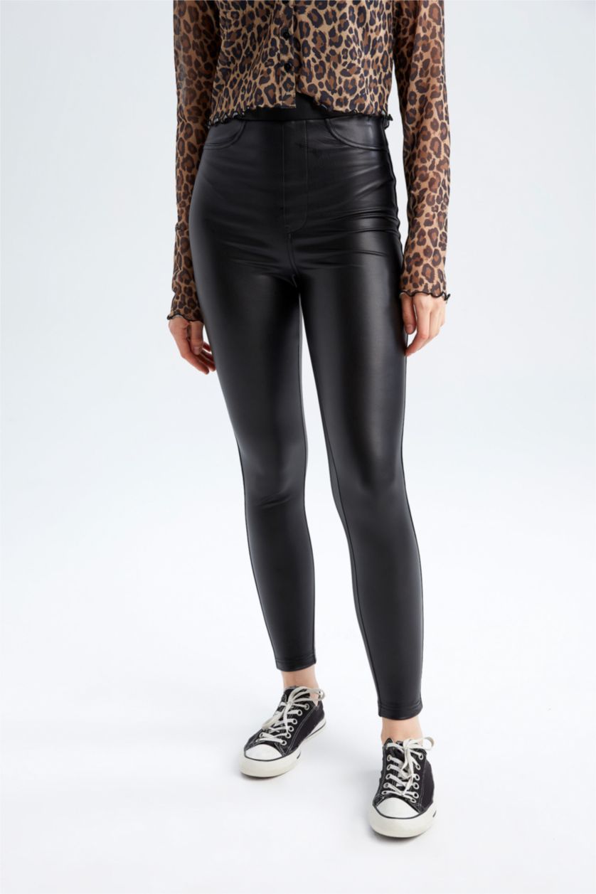 نساء أسود Normal Waist Leggings