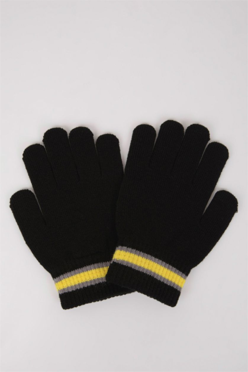 BOYS & TEENS Black Boy Batman Licence Gloves