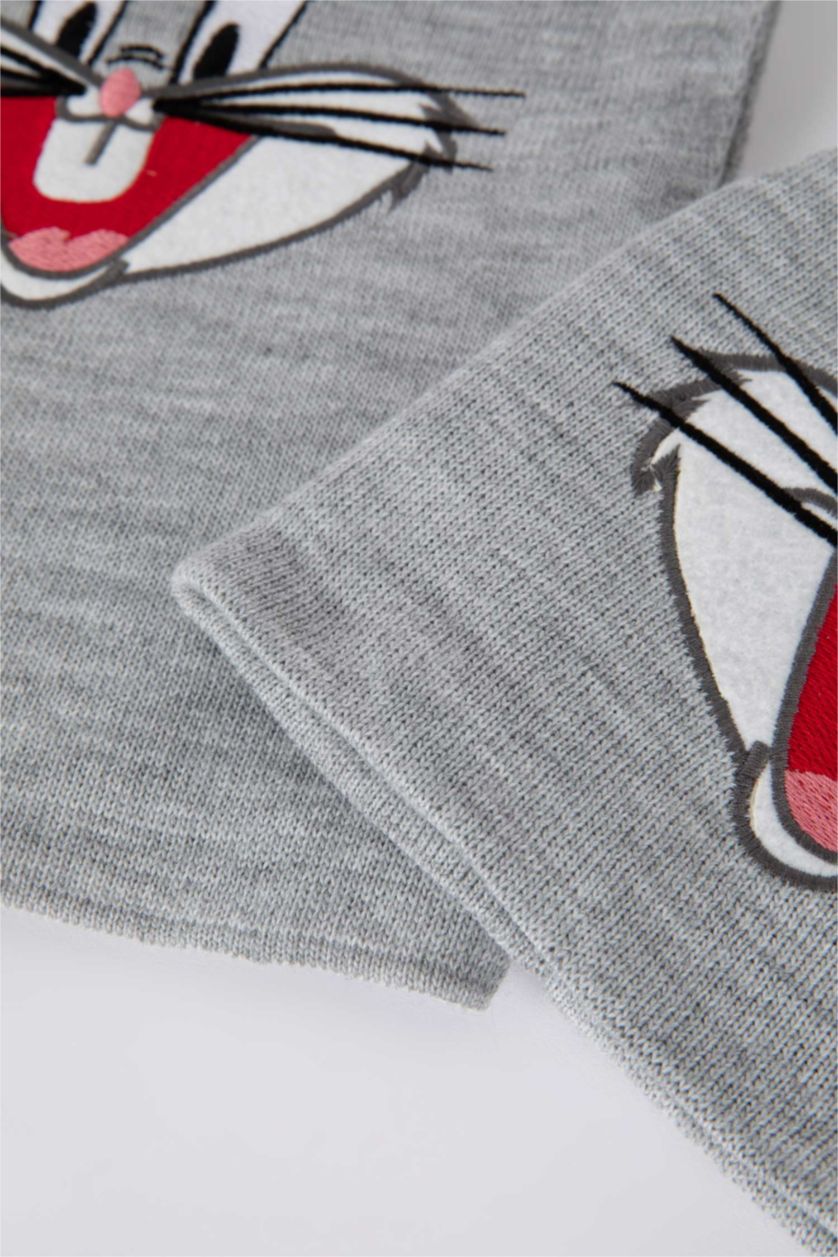 Девочки и подростки Светло-серый Шапка и шарф Looney Tunes для девочек