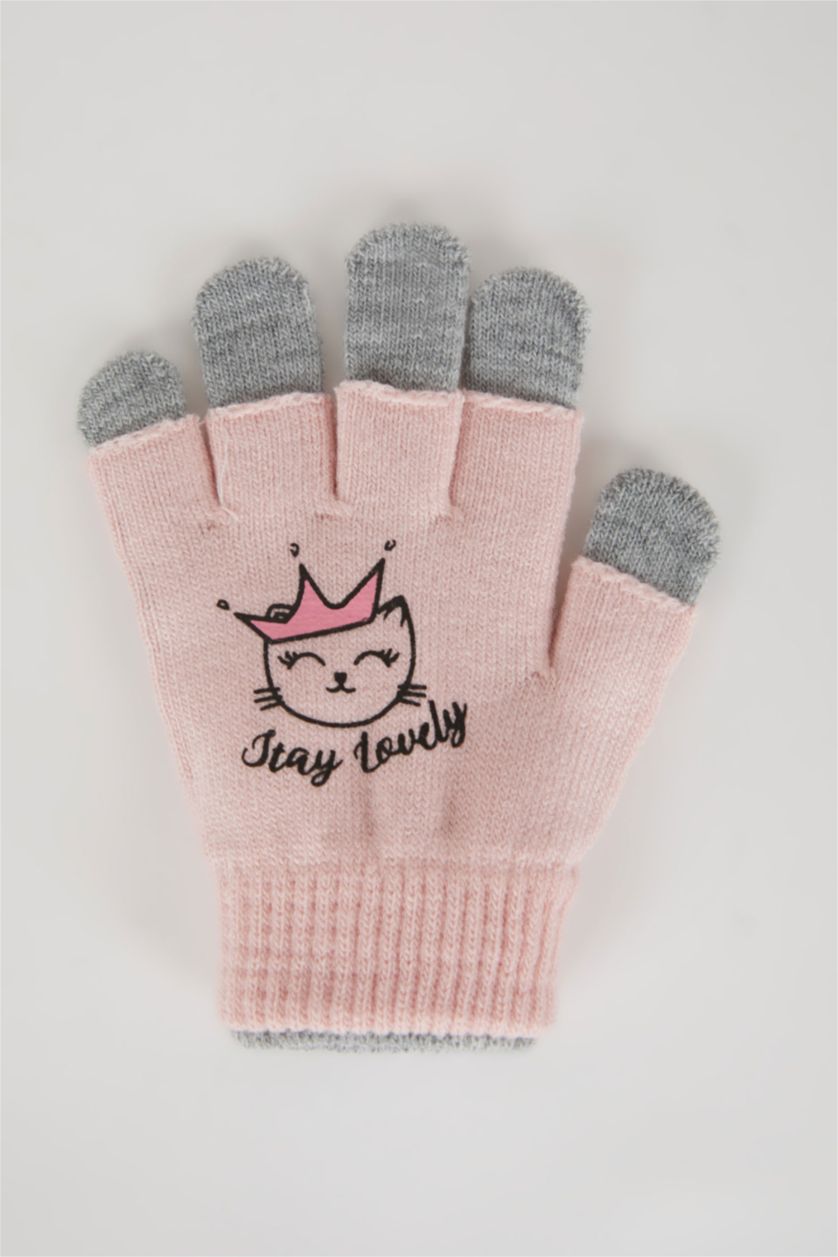 FILLES Gris Clair Gants Pour Fille - 2 Paires