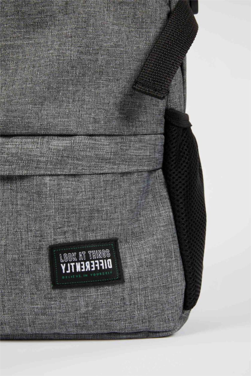 رجالي ميلانج رمادي شنطة لاب توب ظهر رجالي كبيرة