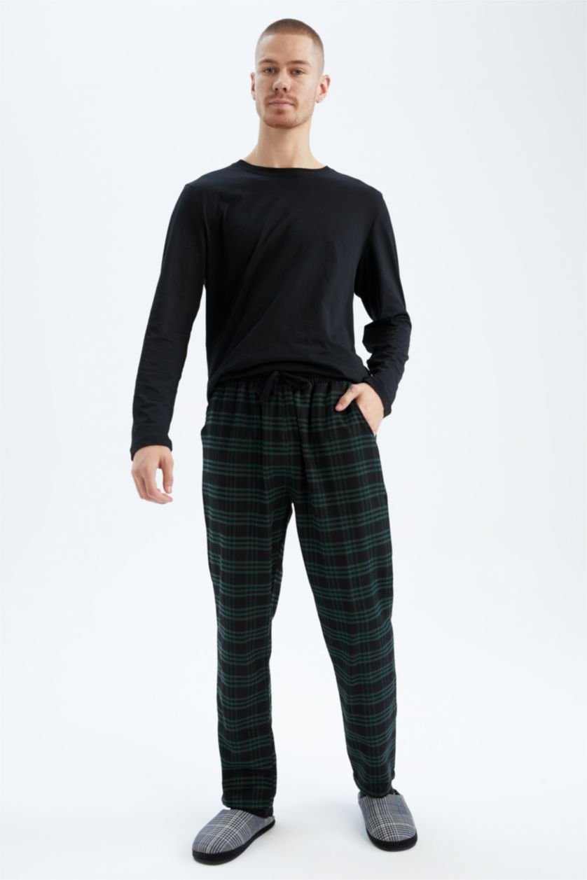 رجال أسود Regular Fit Bottom