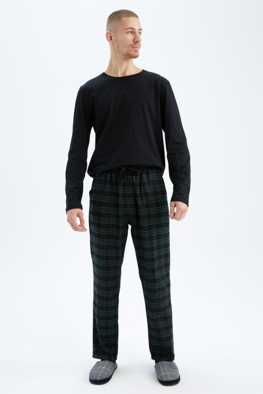 رجال أسود Regular Fit Bottom