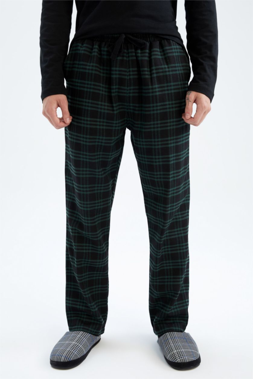 رجال أسود Regular Fit Bottom