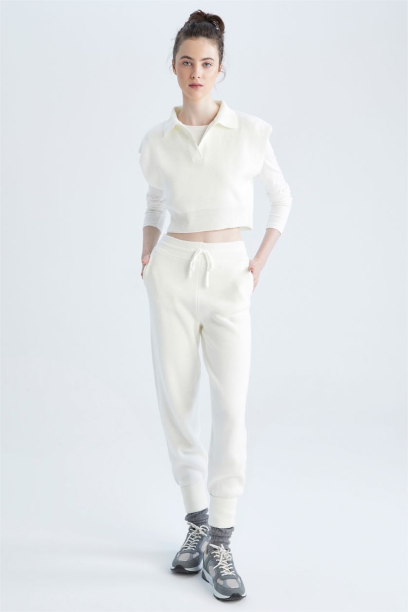 Жіночий Бежевий Regular Fit Polo Collar