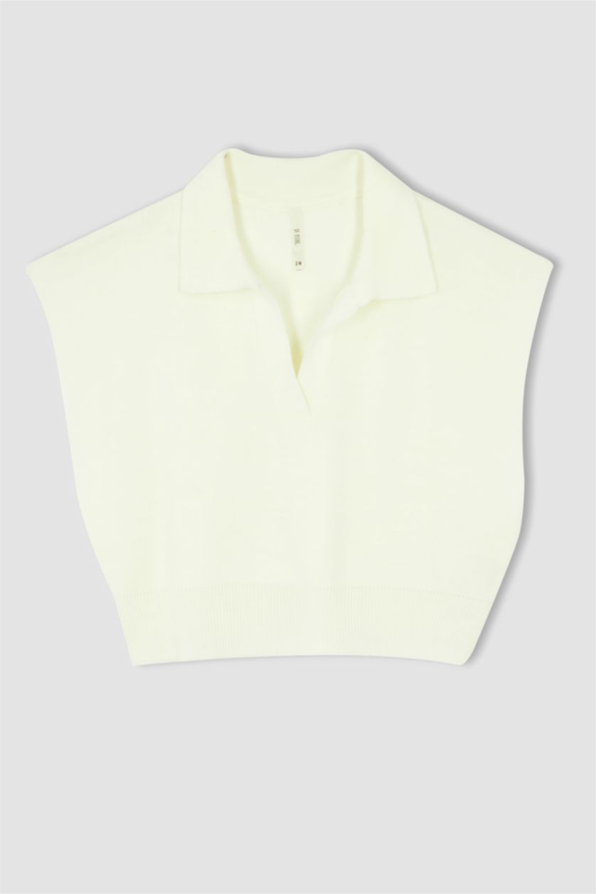 Жіночий Бежевий Regular Fit Polo Collar