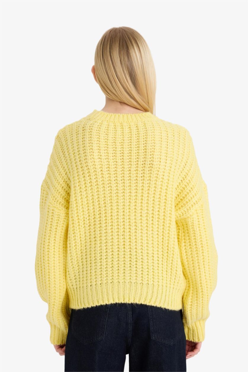 WOMAN Light Yellow Oversize Fit Pullover