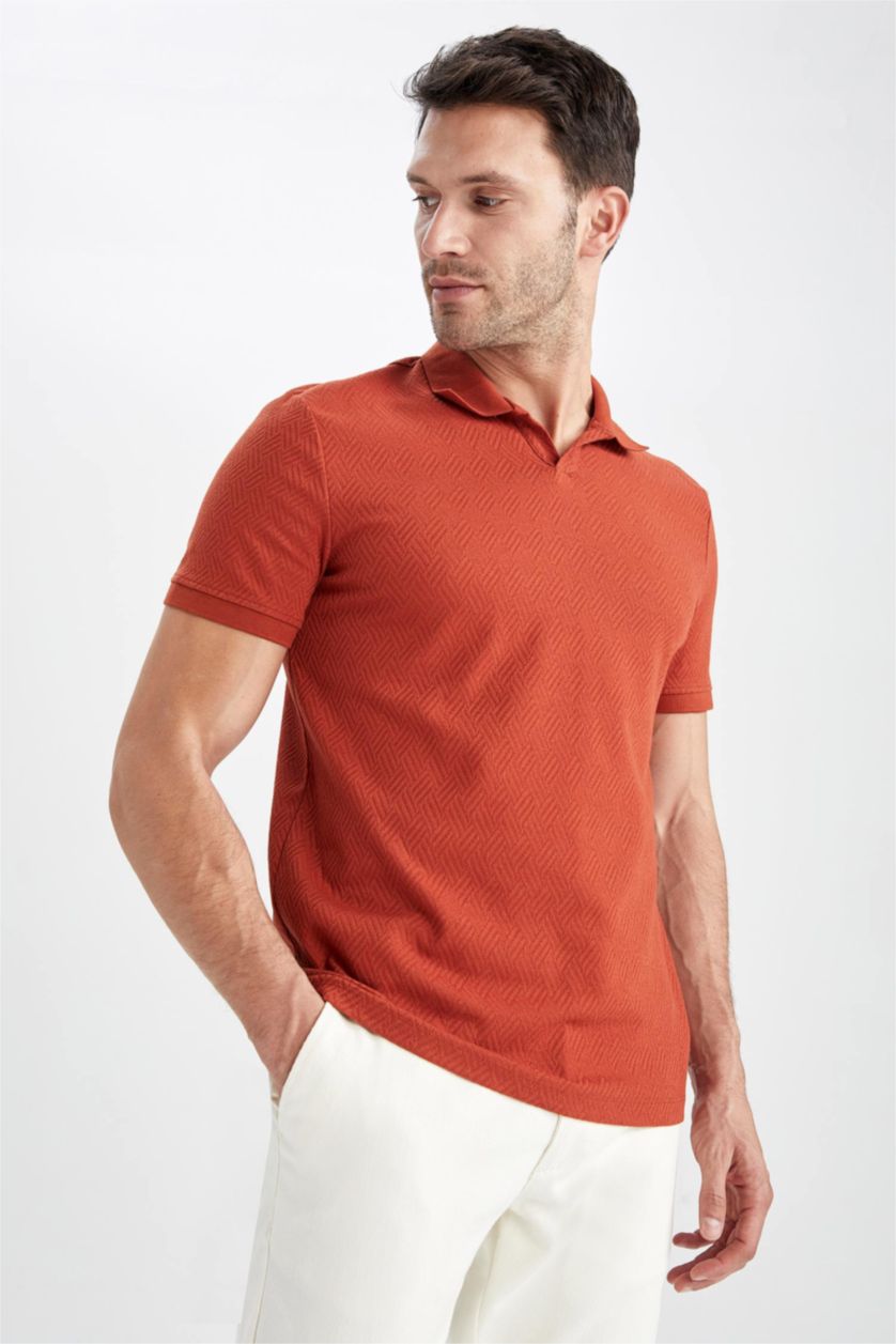 MAN Orange Modern Fit Short Sleeve Polo T-Shirt