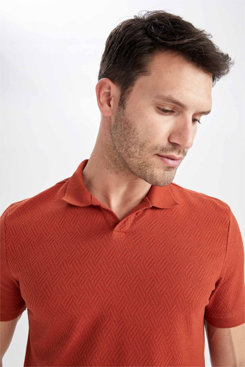 MAN Orange Modern Fit Short Sleeve Polo T-Shirt