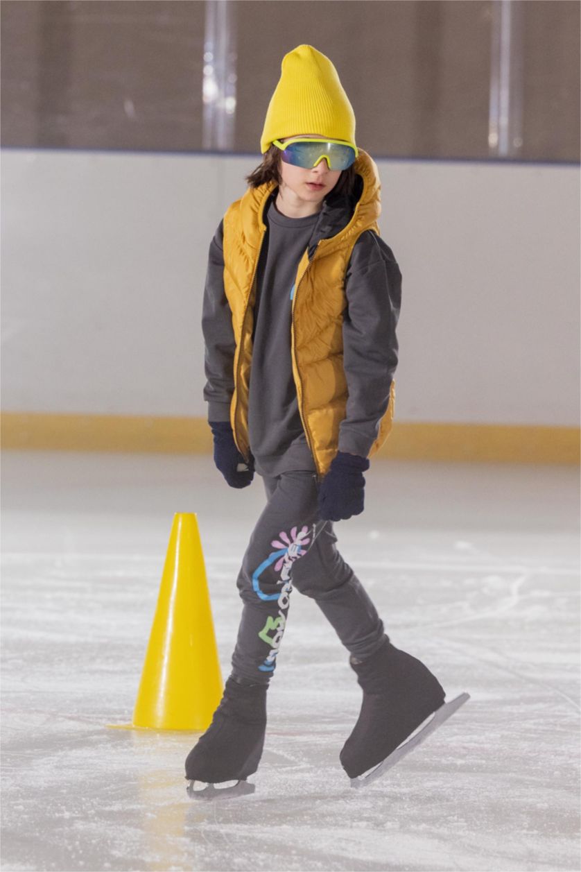 GARÇONS Jaune Bonnet d'hiver Basique Garçon