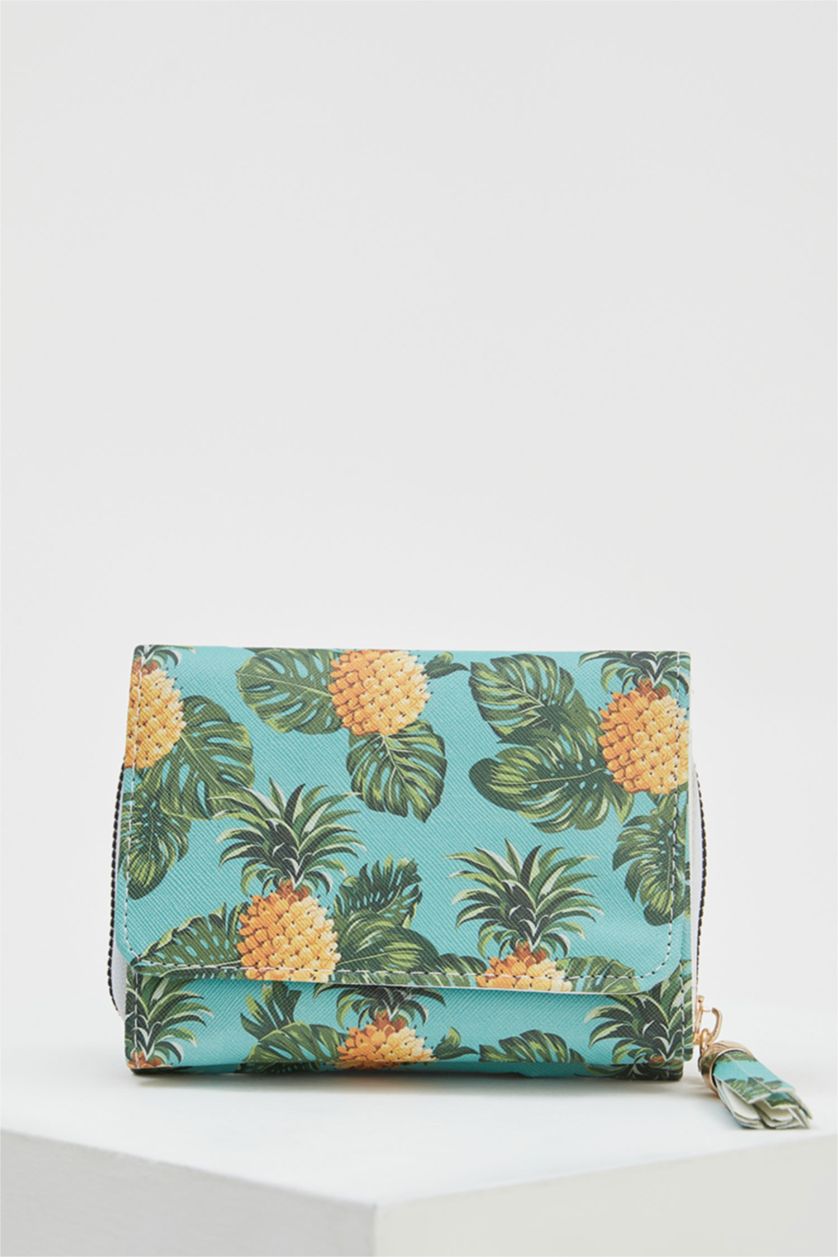 WOMAN Karma Women's Pineapple Patterned Faux Leather Wallet