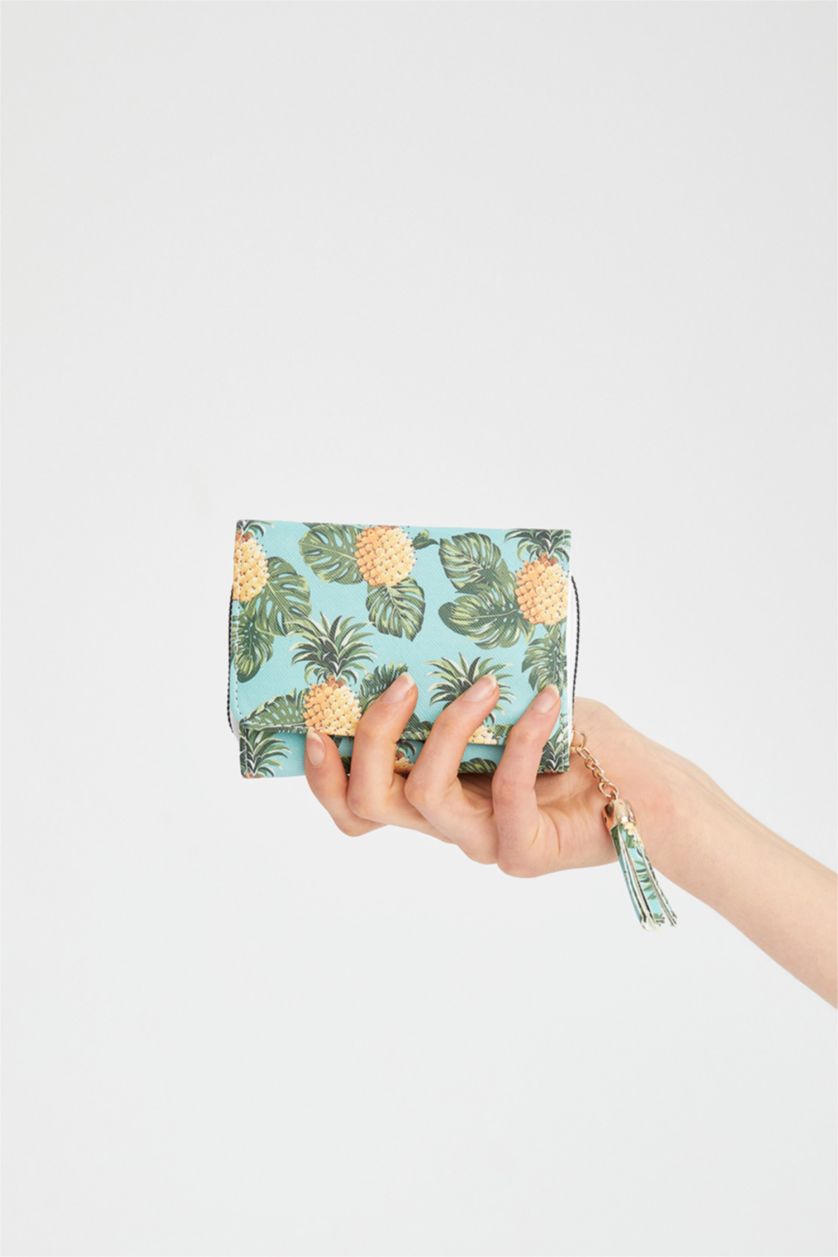 WOMAN Karma Women's Pineapple Patterned Faux Leather Wallet