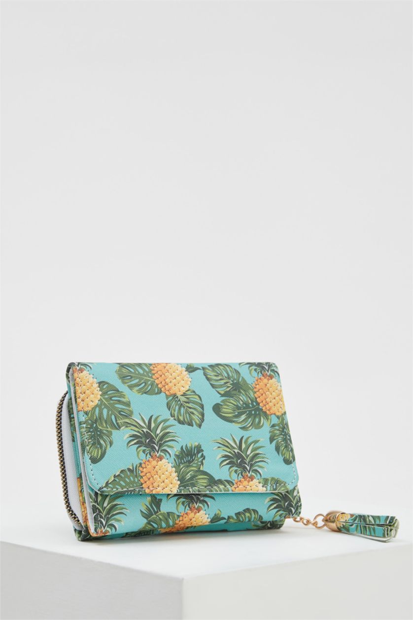 WOMAN Karma Women's Pineapple Patterned Faux Leather Wallet