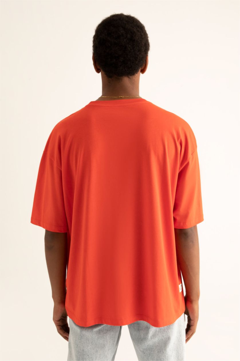 MAN Red Oversize Fit Short Sleeve T-Shirt