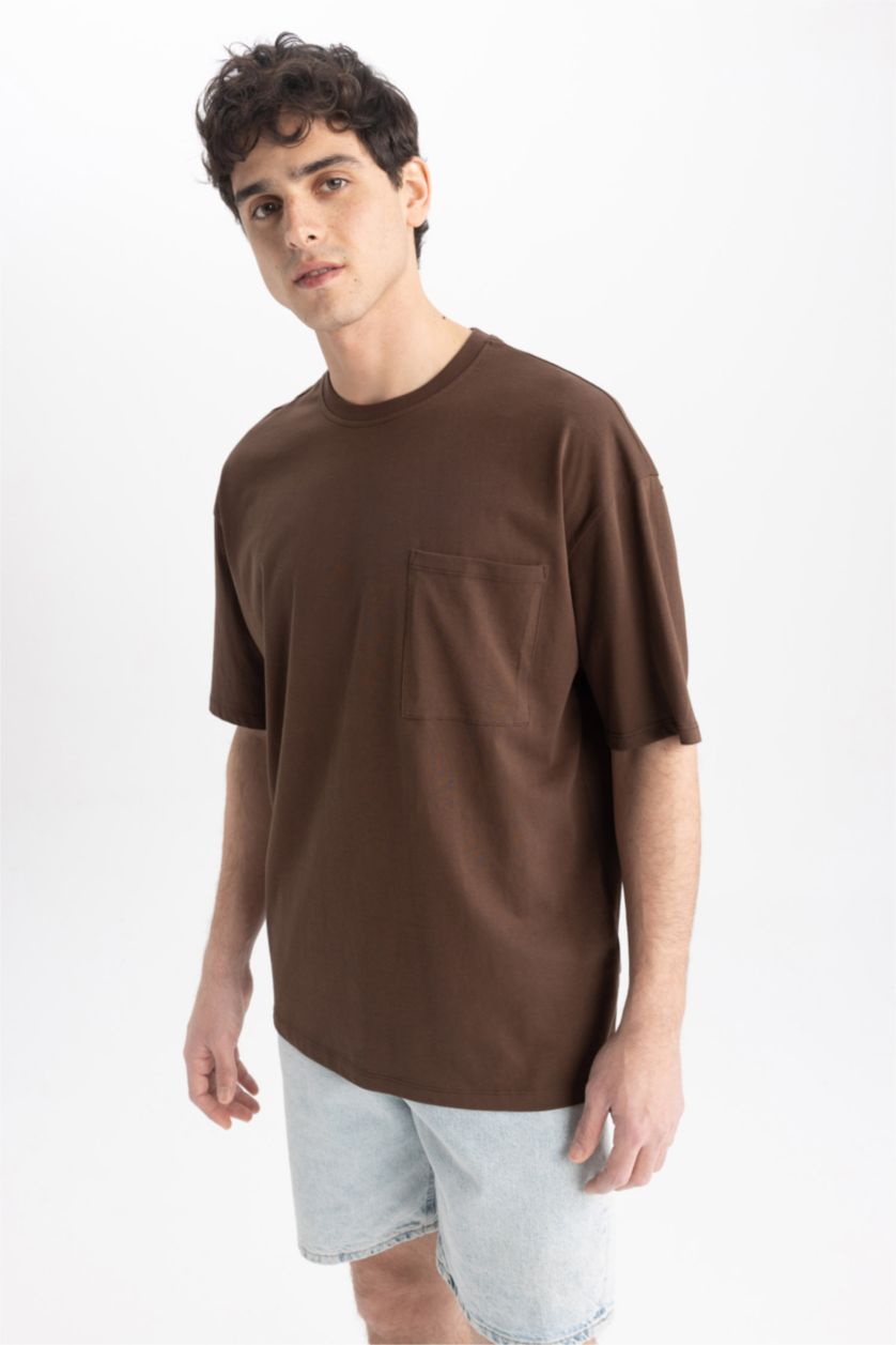 MAN Brown Oversize Fit Short Sleeve T-Shirt