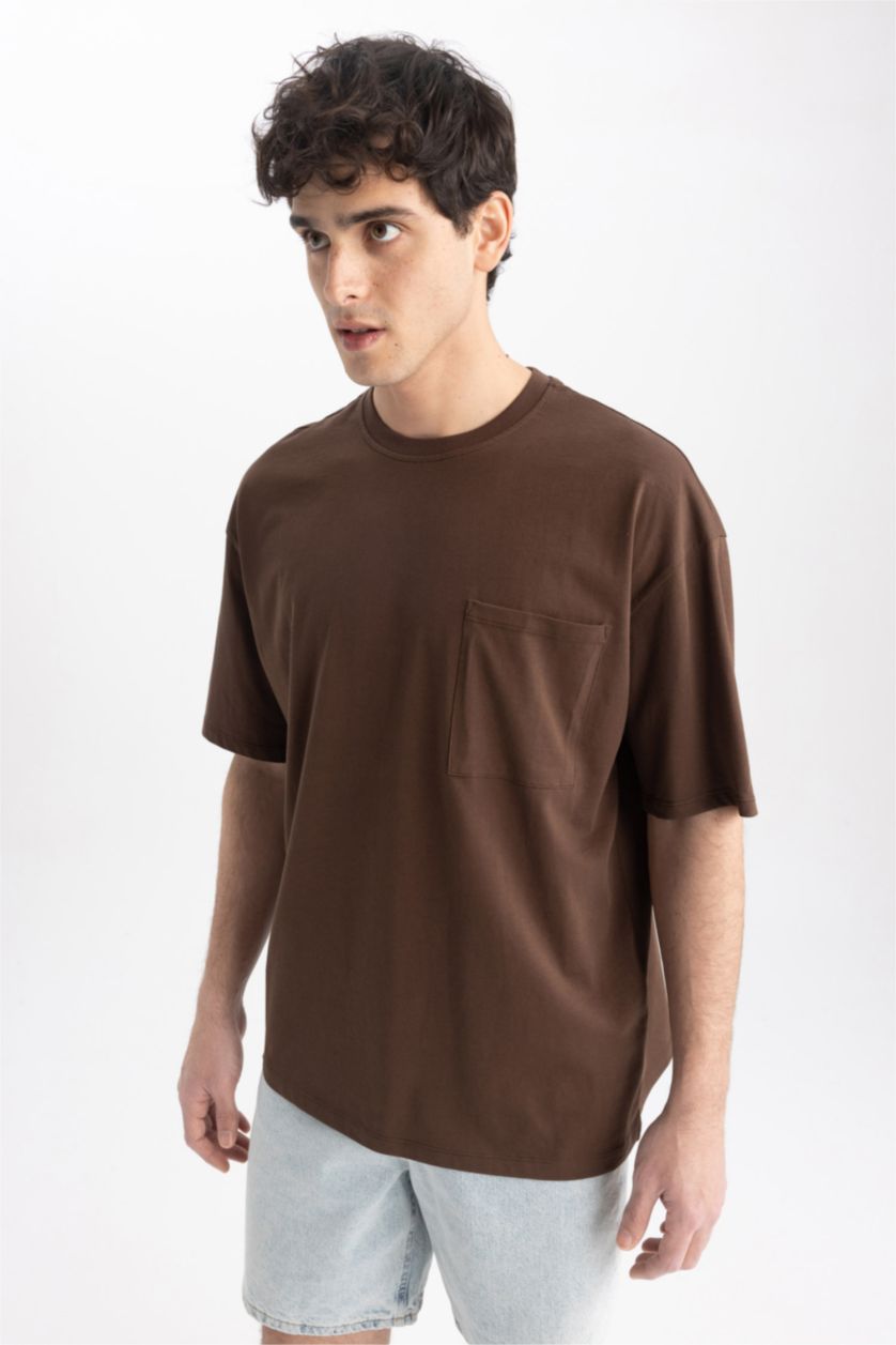 MAN Brown Oversize Fit Short Sleeve T-Shirt