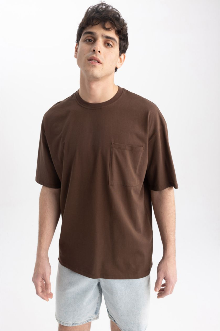 MAN Brown Oversize Fit Short Sleeve T-Shirt
