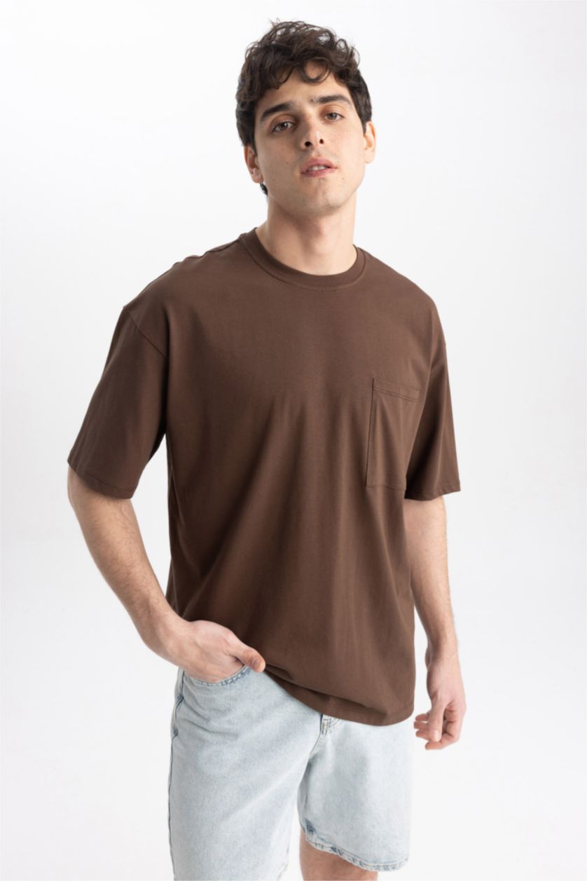 MAN Brown Oversize Fit Short Sleeve T-Shirt