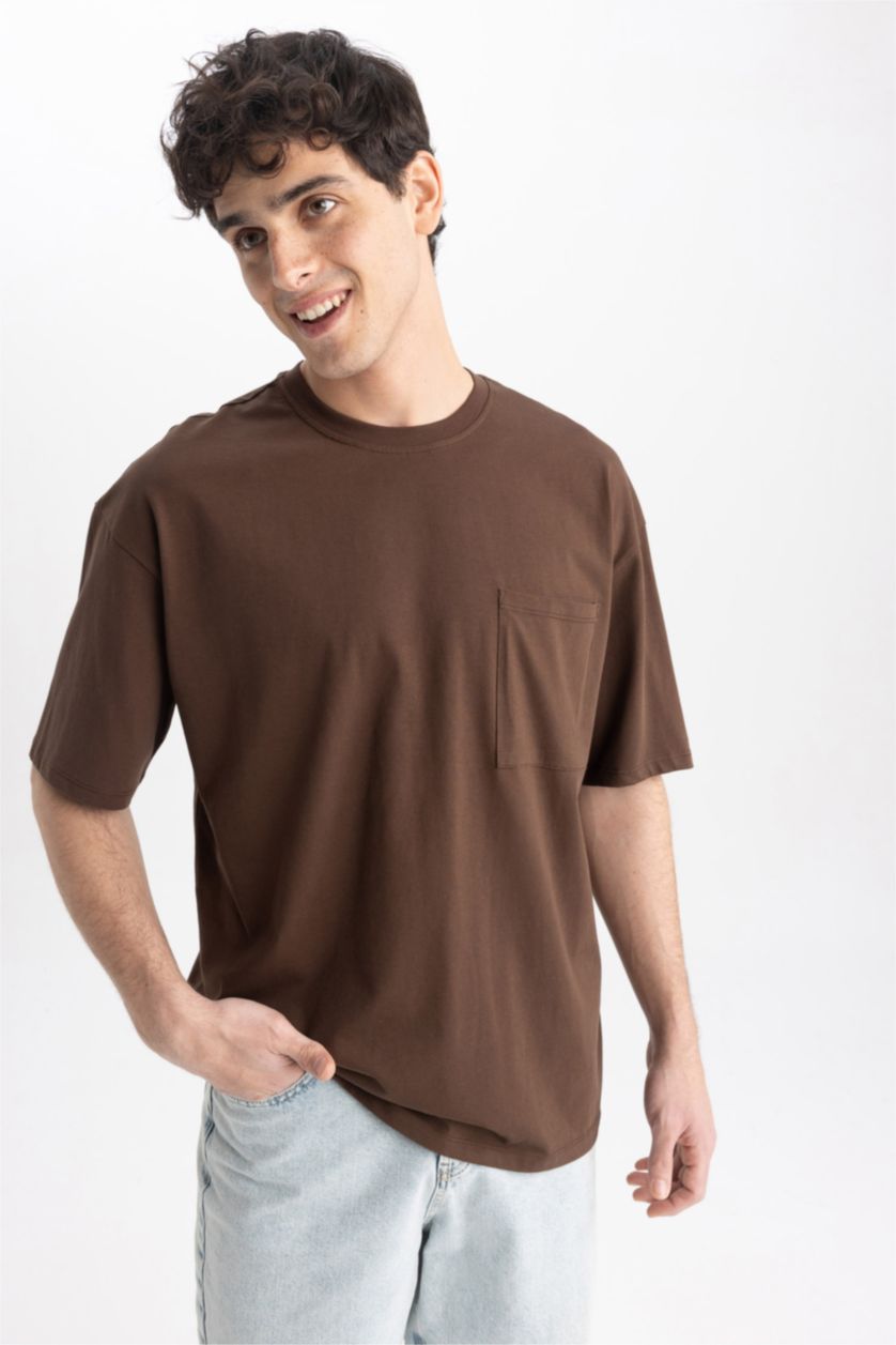 MAN Brown Oversize Fit Short Sleeve T-Shirt