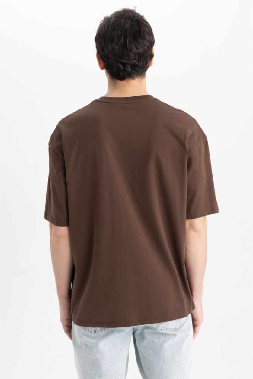 MAN Brown Oversize Fit Short Sleeve T-Shirt