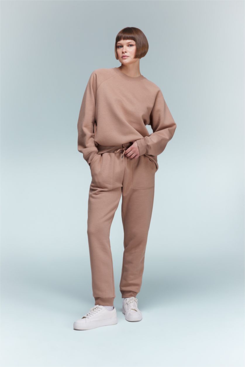 Woman Vison jogger Basic Thick Sweatshirt Fabric Trousers
