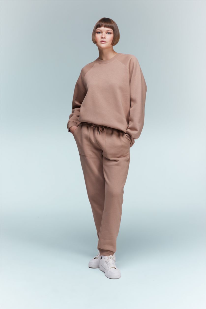 Woman Vison jogger Basic Thick Sweatshirt Fabric Trousers