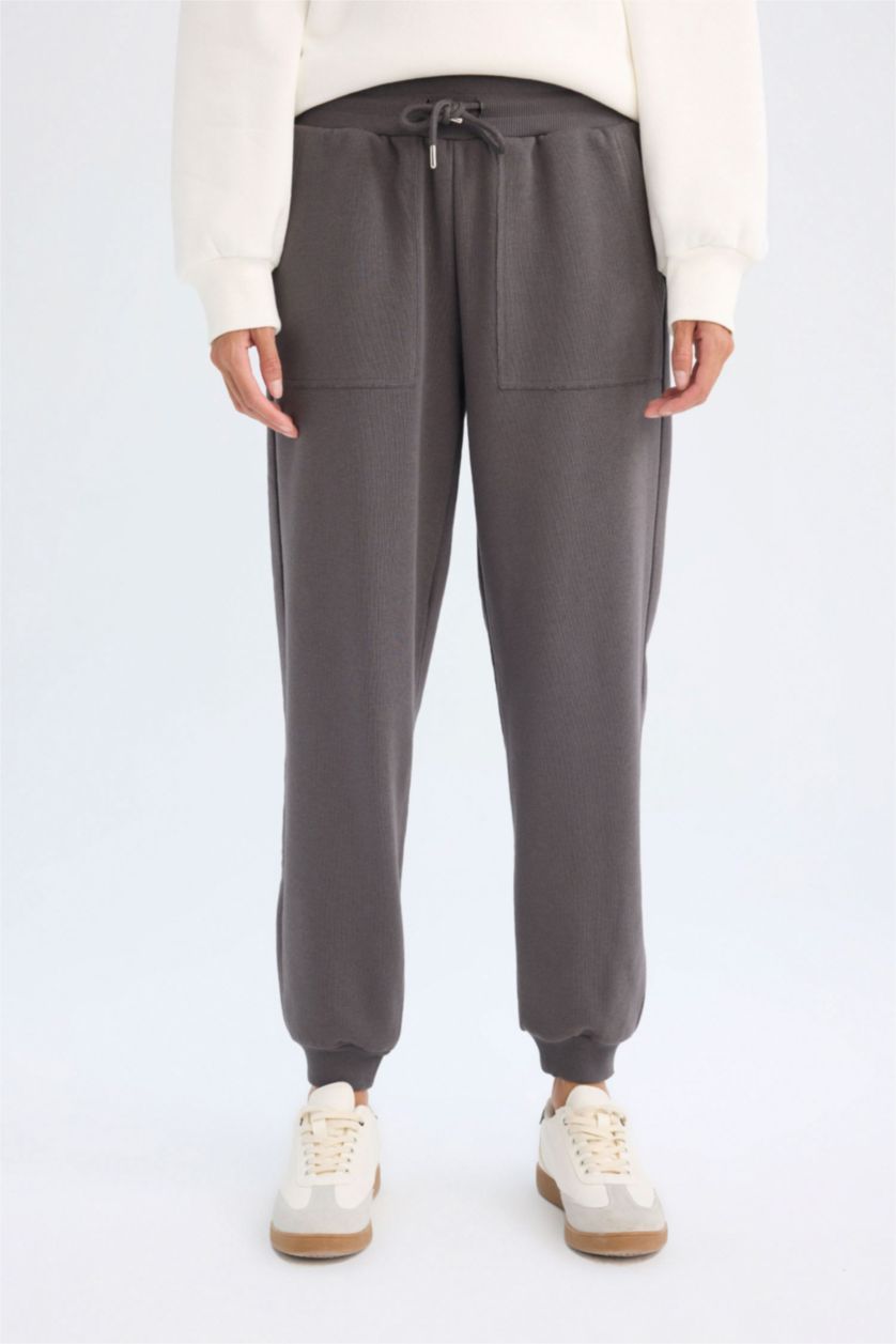WOMAN Anthracite Regular Fit Jogger Basic Sweatpants