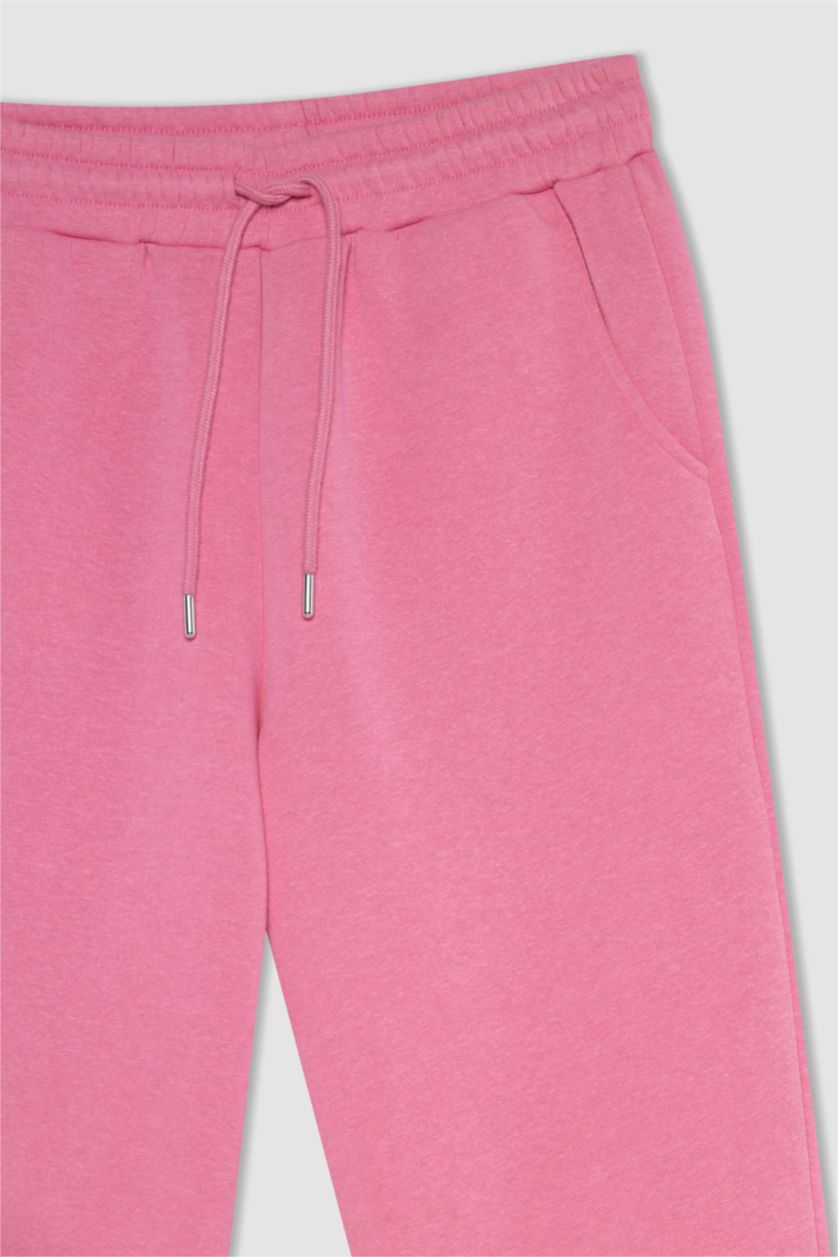 WOMAN Pink jogger Thick Sweatshirt Fabric Trousers