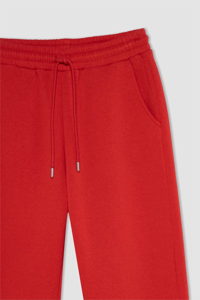 WOMAN Red jogger Thick Sweatshirt Fabric Trousers