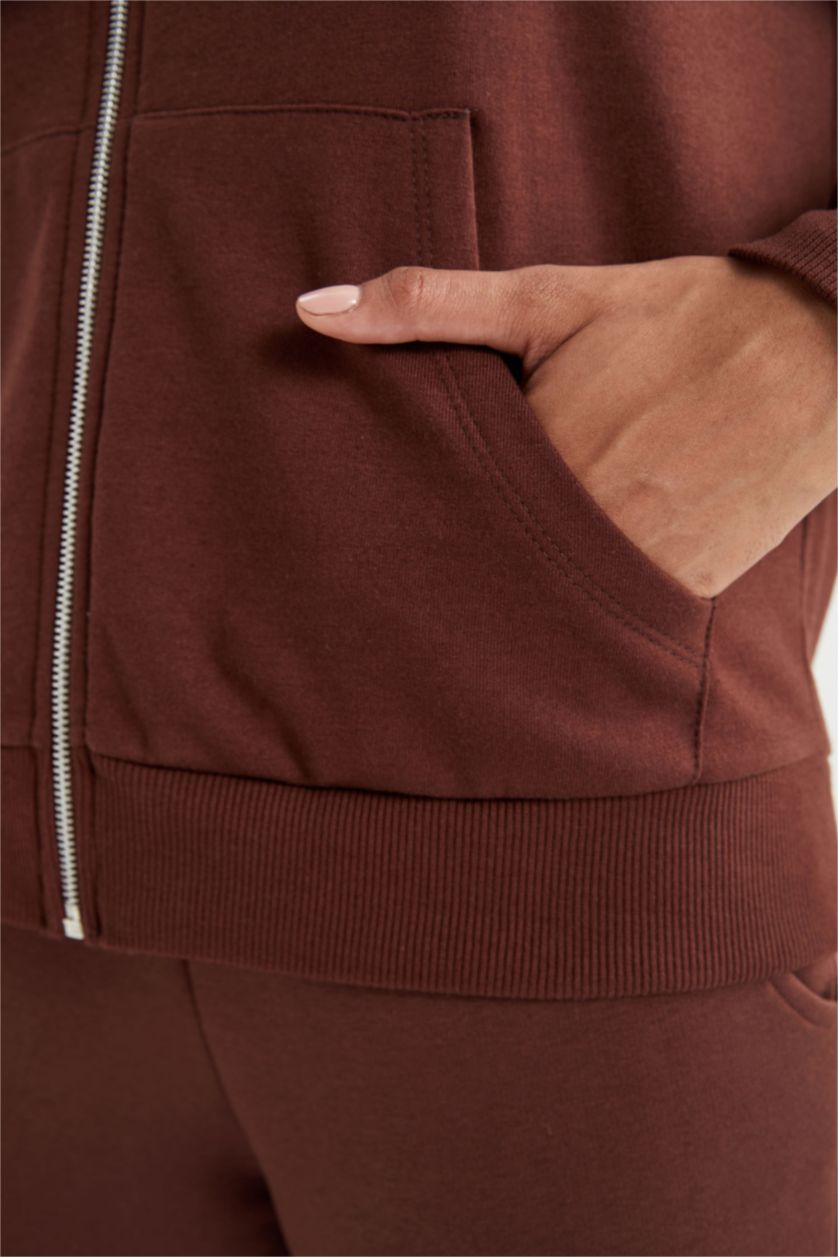 نساء بني سويتر قماش رقيق قصة عادية