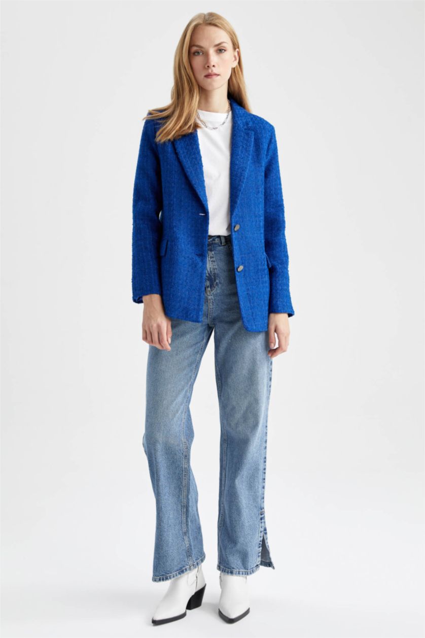 WOMAN Sax Loose Fit Tweed Blazer