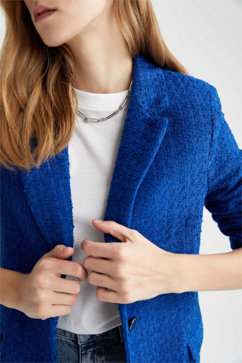 WOMAN Sax Loose Fit Tweed Blazer