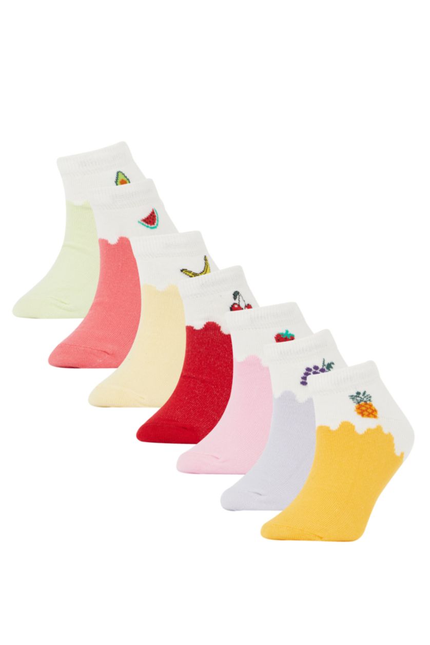 FILLES Karma Lot de 7 paires de chaussettes courtes en coton pour fille