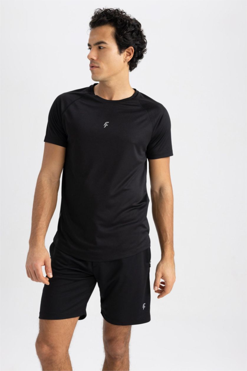 MAN Black Slim Fit Short Sleeve T-Shirt