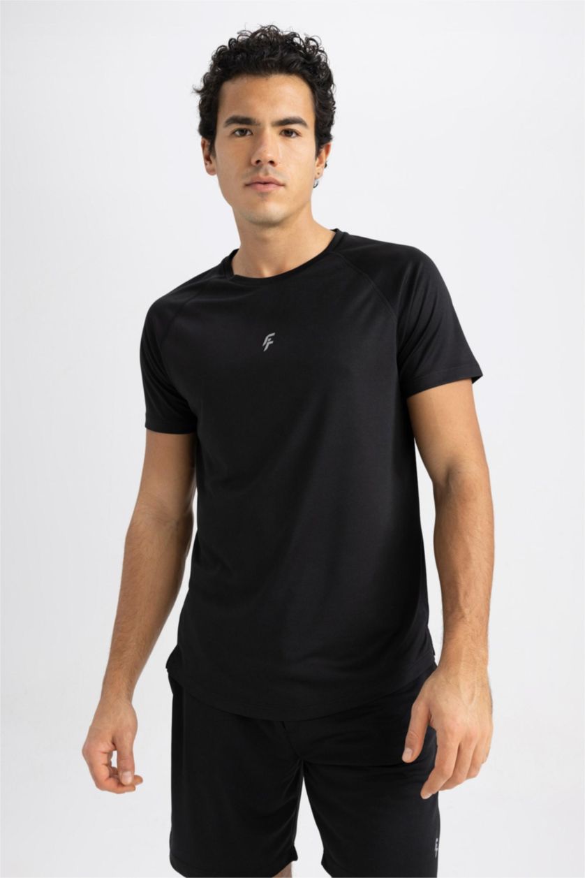 MAN Black Slim Fit Short Sleeve T-Shirt