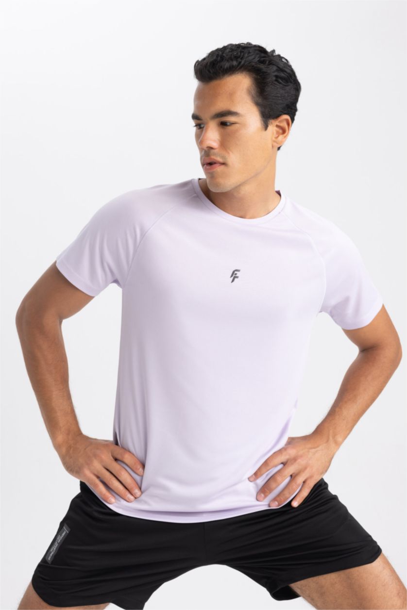 MAN Light Lilac Slim Fit Short Sleeve T-Shirt