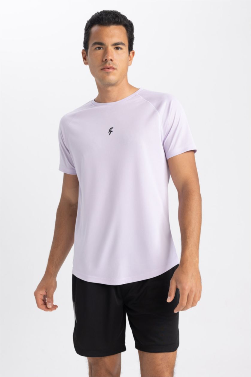 MAN Light Lilac Slim Fit Short Sleeve T-Shirt