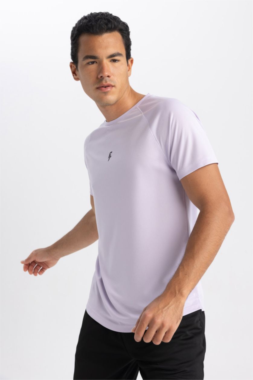 MAN Light Lilac Slim Fit Short Sleeve T-Shirt